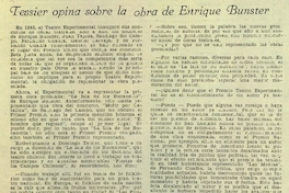 Opinión sobre la obra de Enrique Bunster