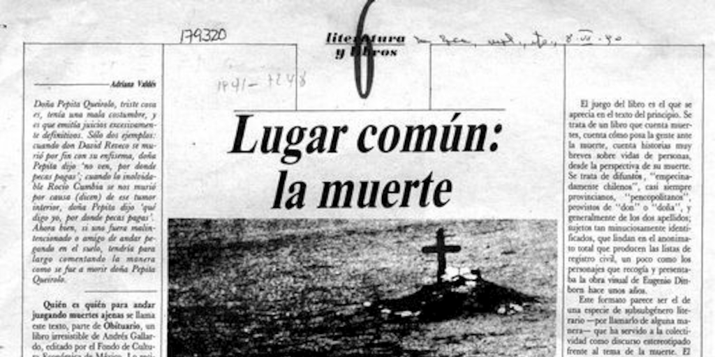 Lugar común, la muerte