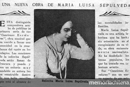 Una nueva obra de María Luisa Sepúlveda