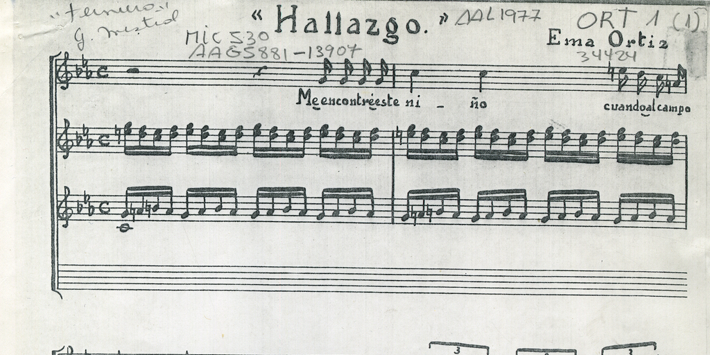 Hallazgo [música] : para canto y piano