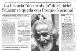La historia "desde abajo" de Gabriel Salazar se queda con el premio Nacional de Historia, 2006