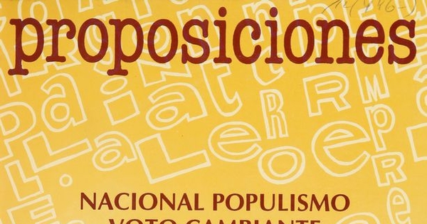 Portada de Proposiciones: 20