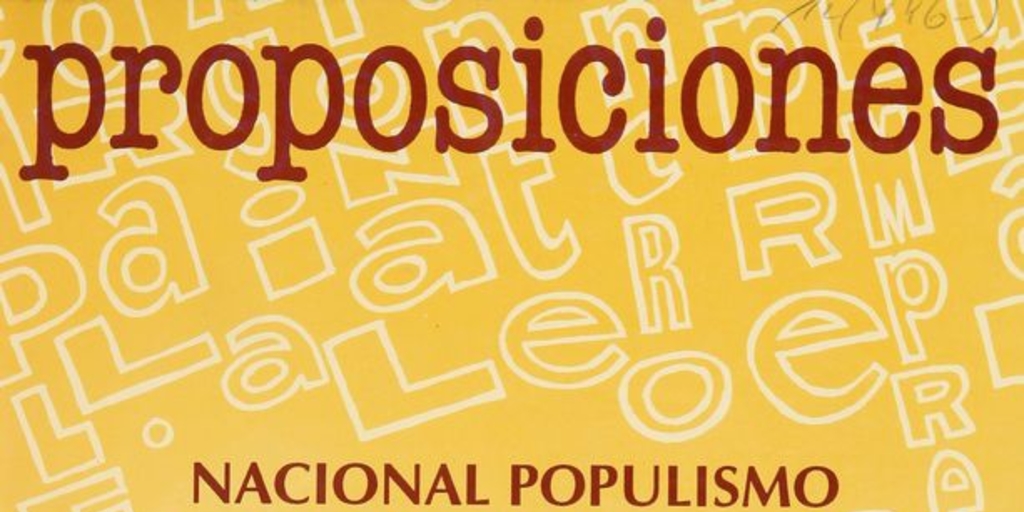 Portada de Proposiciones: 20