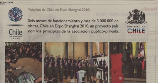 Medalla de oro gana Pabellón de Chile en Expo Shanghai 2010