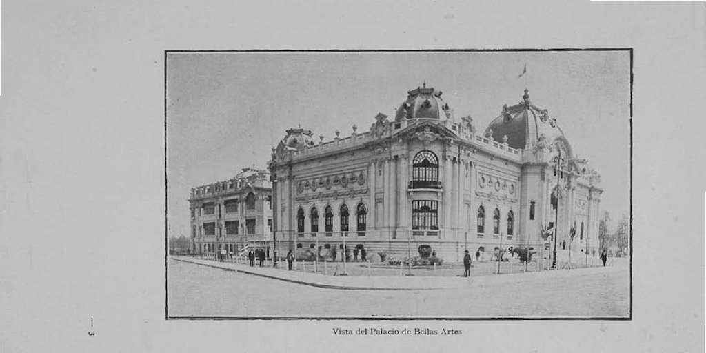 Vista del Palacio de Bellas Artes en 1910
