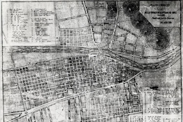 Plano-croquis de la ciudad de Santiago de Chile,  1863