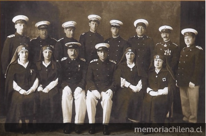 Directorio de las secciones masculinas y femeninas de la Asociación de Punta Arenas de la Cruz Roja Chilena. Punta Arenas, 1928
