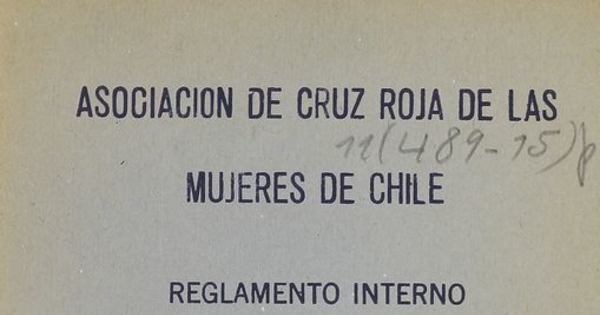 Reglamento interno : Asociación [Santiago]