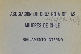 Reglamento interno : Asociación [Santiago]