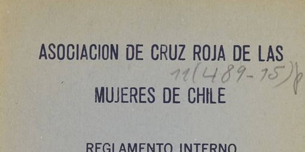 Reglamento interno : Asociación [Santiago]