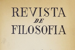 Revista de filosofía v.1:no.1 (1949:ago.)