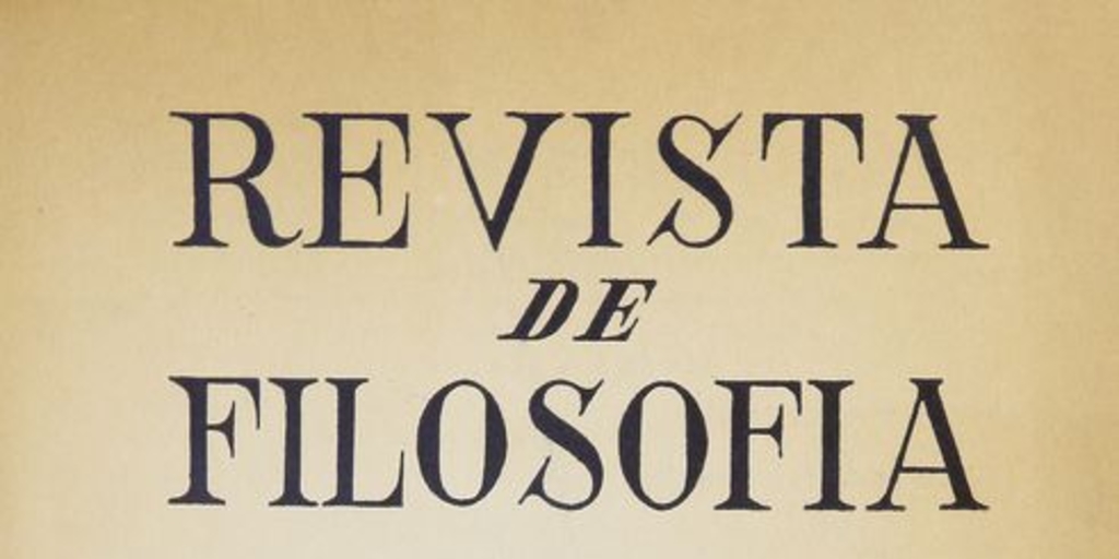 Revista de filosofía v.1:no.1 (1949:ago.)