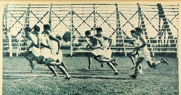 Eliminatoria de atletismo en los Campos de Sports de Ñuñoa, 1928