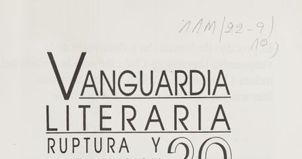 Vanguardia Literaria: Ruptura y Restauración en los años 30
