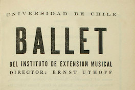 Portada del programa del ballet Alotria, 1955