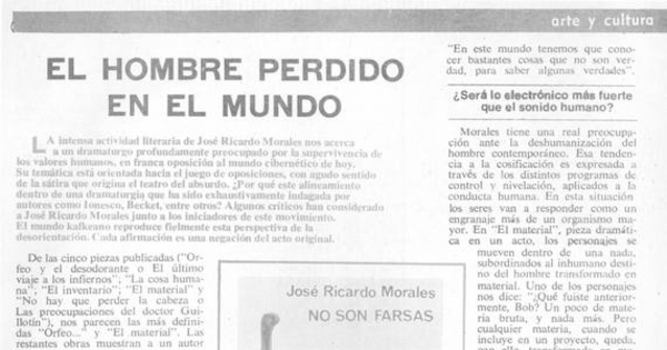 El hombre perdido en el mundo