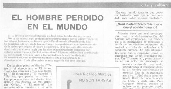 El hombre perdido en el mundo