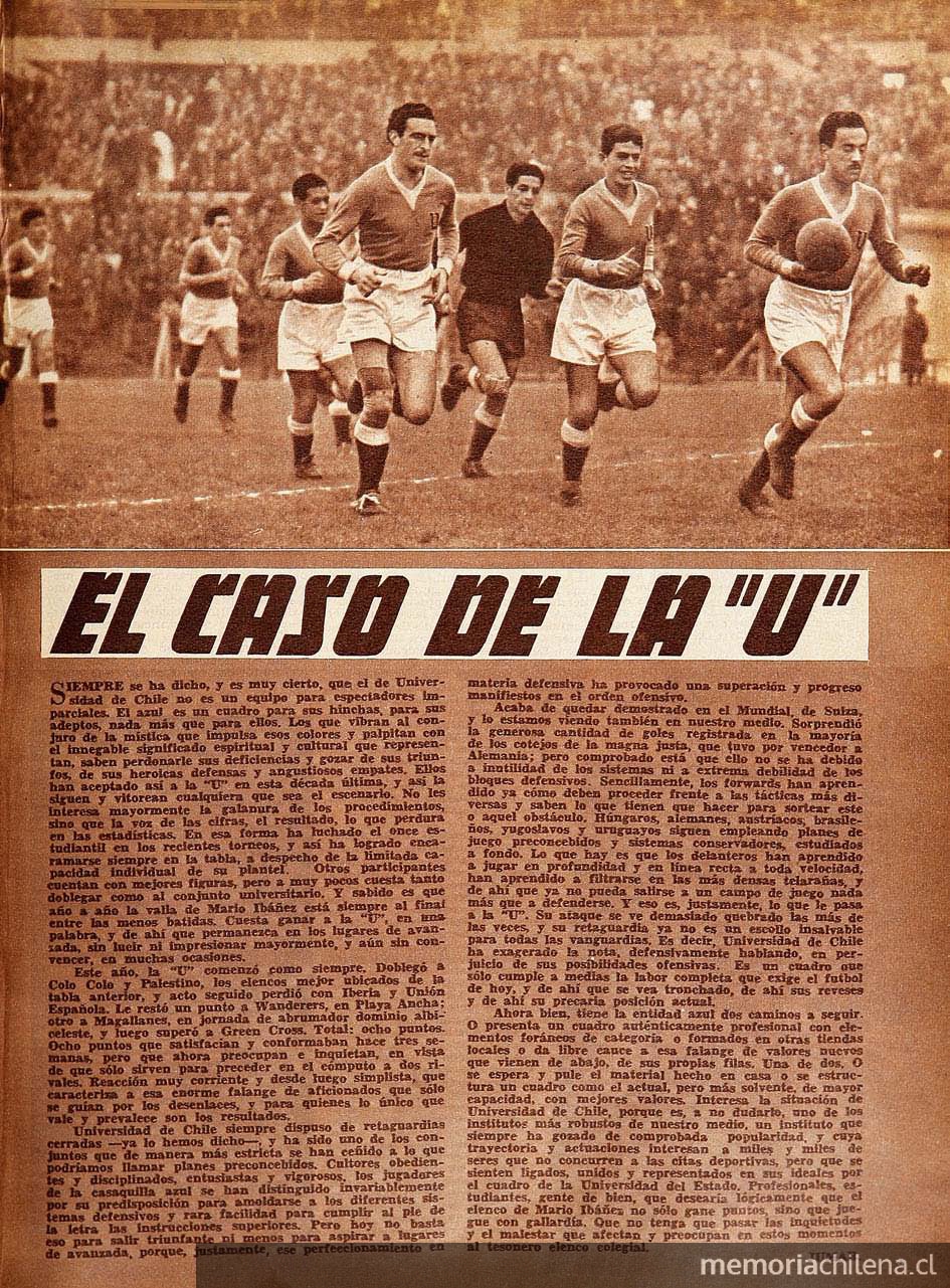 Jumar (seudónimo de Julio Martínez) Estadio. Santiago : [s.n.], 1941-1982, nº 583, (17 jul. 1954), p. 25