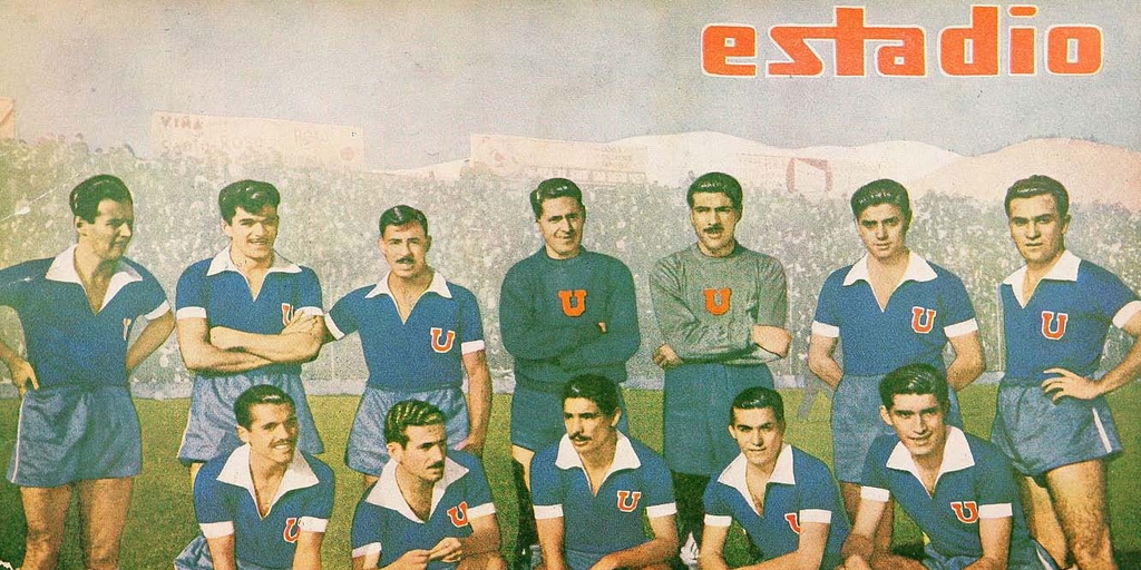 Equipo de Universidad de Chile 1949 Estadio. Santiago : [s.n.], 1941-1982, nº 318, (18 jun. 1949), contraportada