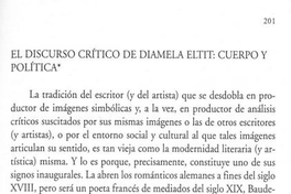 El discurso crítico de Diamela Eltit: cuerpo y política