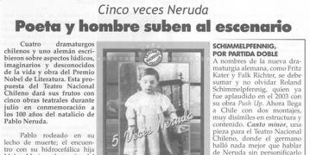 Poeta y hombre suben al escenario