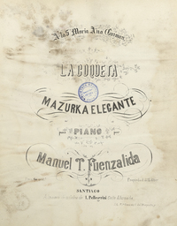 La coqueta [música] : mazurca elegante para piano