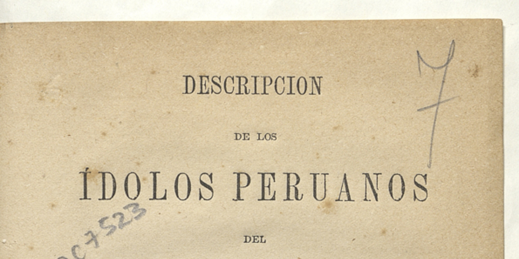  Descripción de los idolos peruanos del Museo Nacional de Santiago