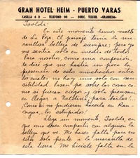 [Carta, entre 1940 y 1946], Puerto Varas, Chile <a> Isolda Pradel