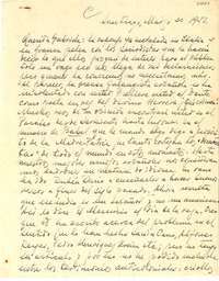 [Carta] 1951 mar. 30, Santiago [a] Gabriela Mistral, Italia
