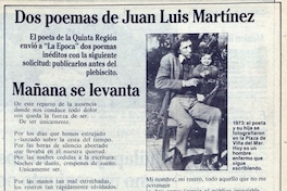 Dos poemas de Juan Luis Martínez