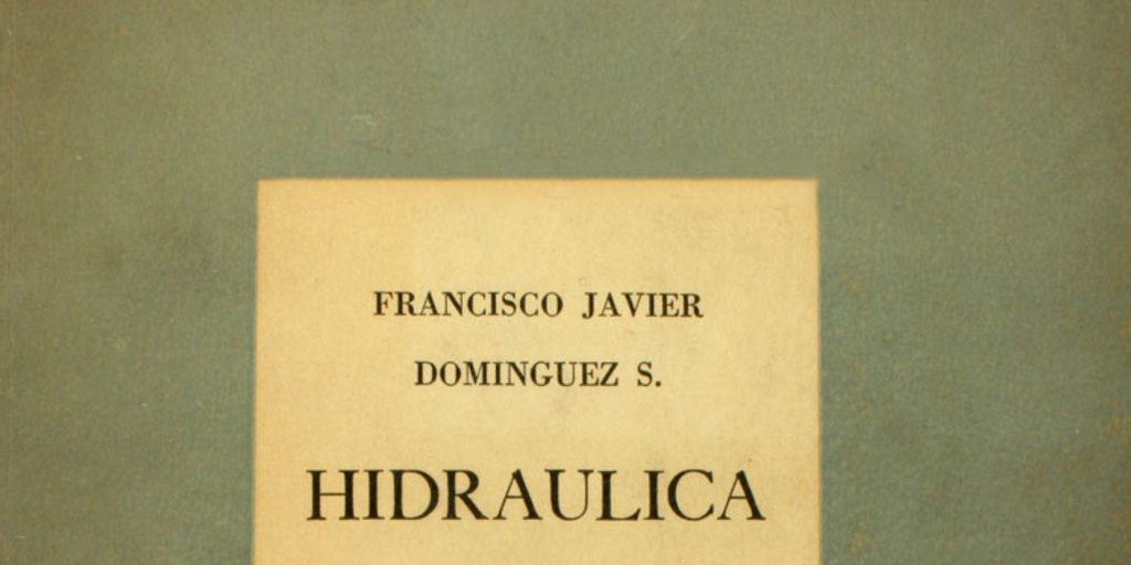 Portada de Hidráulica, 1959