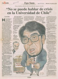 "No se puede hablar de crisis en la Universidad de Chile"