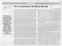 En el centenario de Marta Brunet