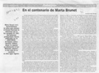 En el centenario de Marta Brunet