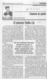 El bohemio Teófilo Cid  [artículo] Marino Muñoz Lagos.