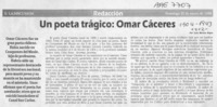 Un poeta trágico, Omar Cáceres
