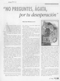 "No preguntes, Agata, por tu desesperación"  [artículo] Héctor Monsalve V.