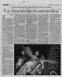 "La clase media es catastrófica"  [artículo] Rocío Lineros.