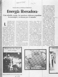 Energía liberadora  [artículo] Virginia Vidal.