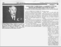 Conocer y leer más a Gabriela fue el mensaje entregado por Scarpa  [artículo].