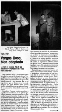Vargas Llosa, bien adaptado