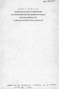 Miguel Luis Amunátegui y las cuestiones de límites  [artículo] José Miguel Barros Franco.