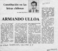 Armando Ulloa  [artículo] Jorge Arturo Flores P.