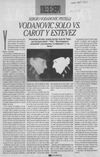 Vodanovic solo vs. Caroy y Estévez