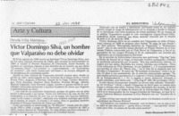 Víctor Domingo Silva, un hombre que Valparaíso no debe olvidar  [artículo] Pedro Mardones Barrientos.