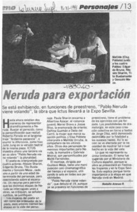 Neruda para exportación  [artículo] Adolfo Arenas R.