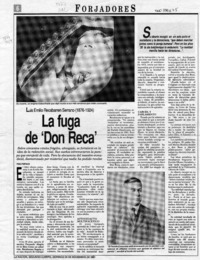 La fuga de "don Reca"  [artículo] Pablo Portales.
