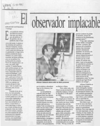 El observador implacable  [artículo] Abraham Santibáñez.