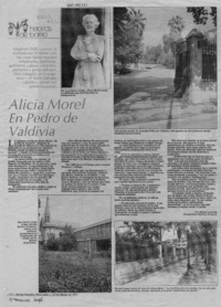 Alicia Morel en Pedro de Valdivia  [artículo] Miguel Laborde.