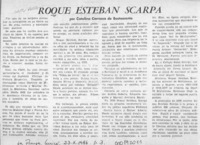 Roque Esteban Scarpa  [artículo] Catalina Carrasco de Bustamante.